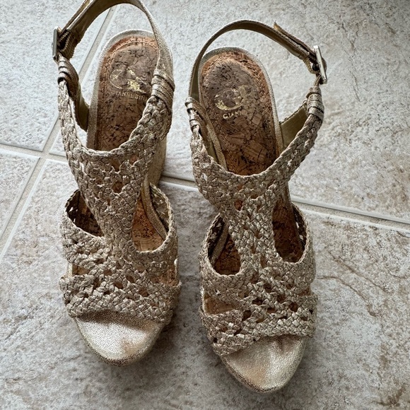 Gold Cork Wedges - Picture 1 of 4